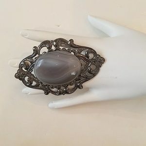 GASOLINE GLAMOUR deluxe Botswana agate ring